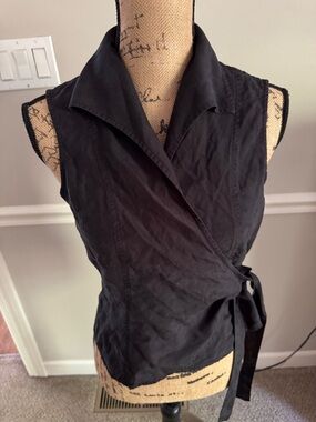 Kate Hill Dark Charcoal Silk Blouse